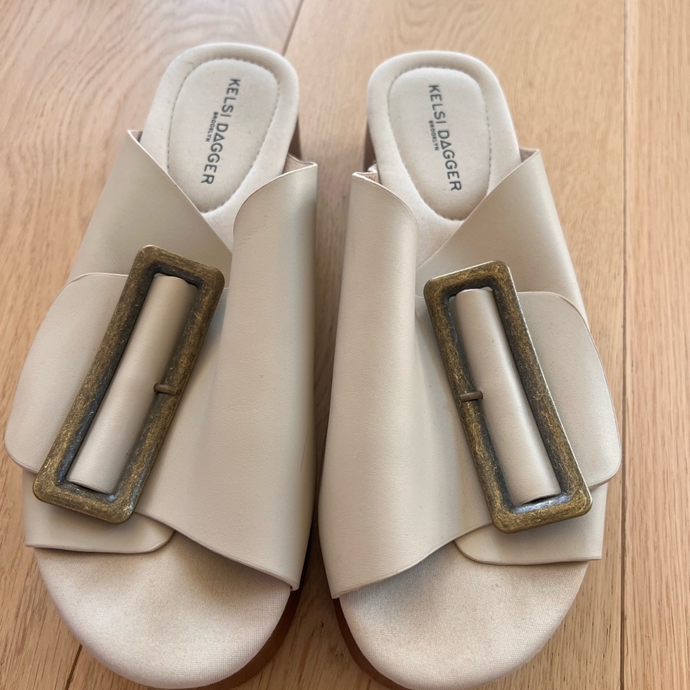 Kelsi Dagger Brooklyn Slide Sandals – Nude/Beige Size 8 - Picture 5 of 9